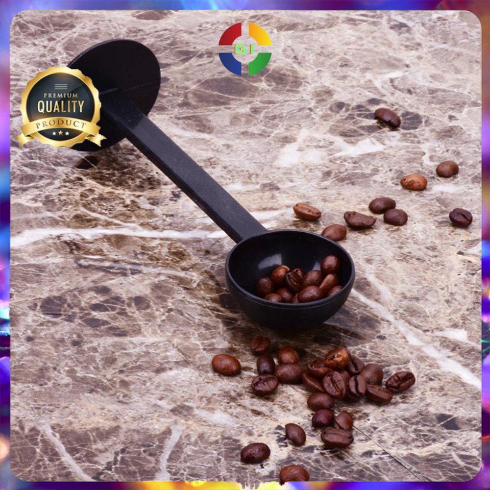 Sendok Takar Kopi 2 in 1 Measuring Spoon + Coffee Tamper Black