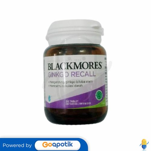 Blackmores Gingko Recall Botol 30 Tablet
