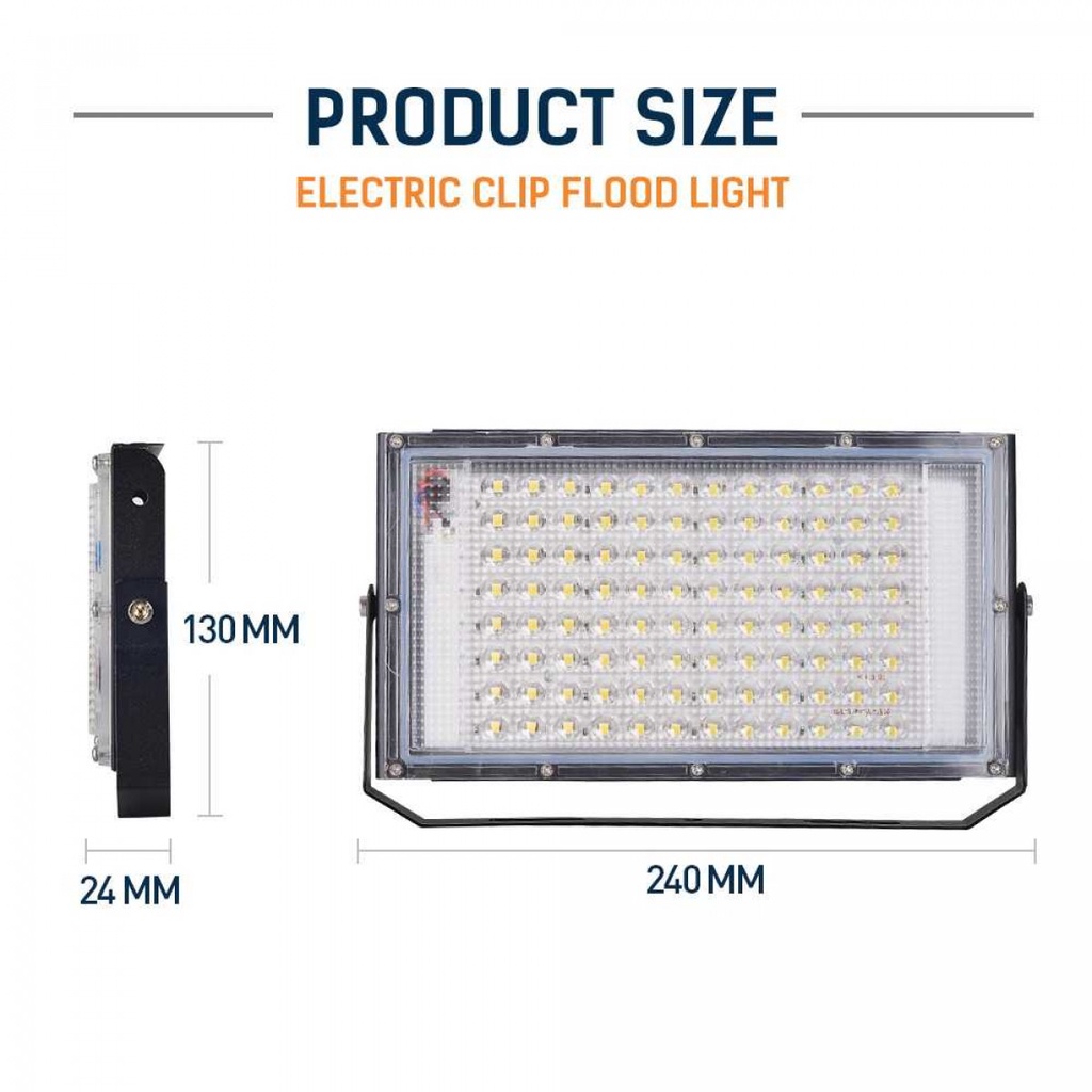 Lampu Outdoor Pancing Cari Belut Power AKI Floodlight White 12V 100W
