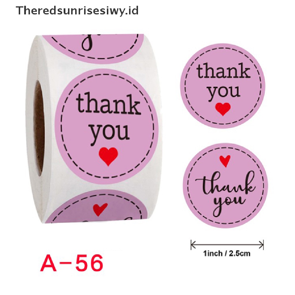 # Kado Mom &amp; PAPA DIY # 500pcs Stiker Thank You Label Segel Stiker Label Bulat Untuk Dekorasi Kado~