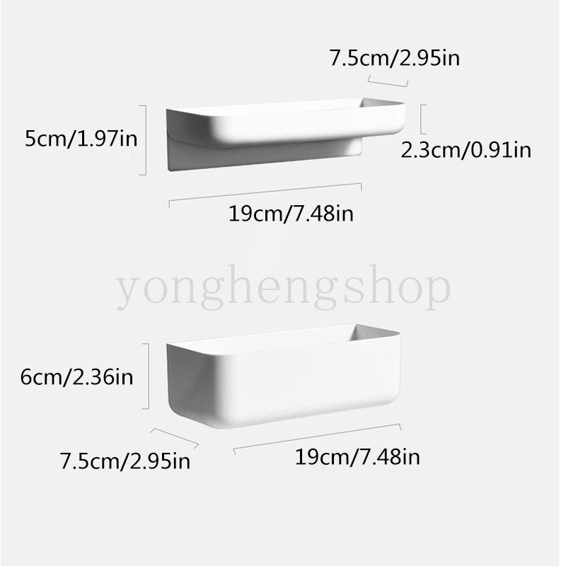 Gaya Sederhana Yang Dipasang Di Dinding Tempat Kosmetik Pembersih Wajah Rak Penyimpanan Peralatan Mandi Kamar Mandi Organizer Box Bebas Pukulan Rak Multifungsi