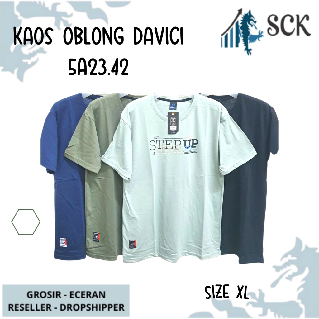 Kaos Distro Davici Polos (XL) Motif Dewasa Keren / Oblong Pria Katun / Pakaian Casual - sckmenwear GROSIR