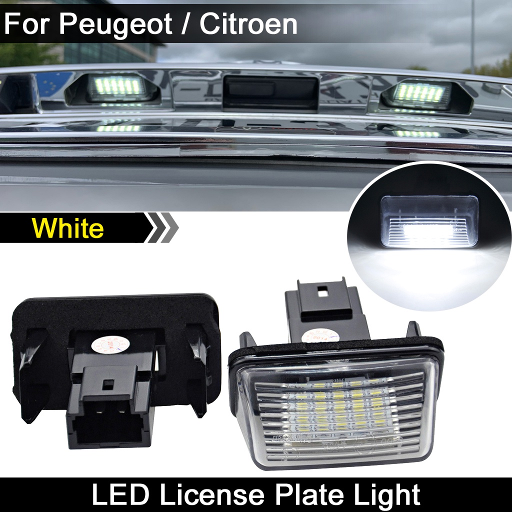 2pcs Untuk Peugeot 206 207 306 307 308 406 407 Untuk Citroen C3 C4 C5 SAXO XSARA Lampu Plat Nomor LED