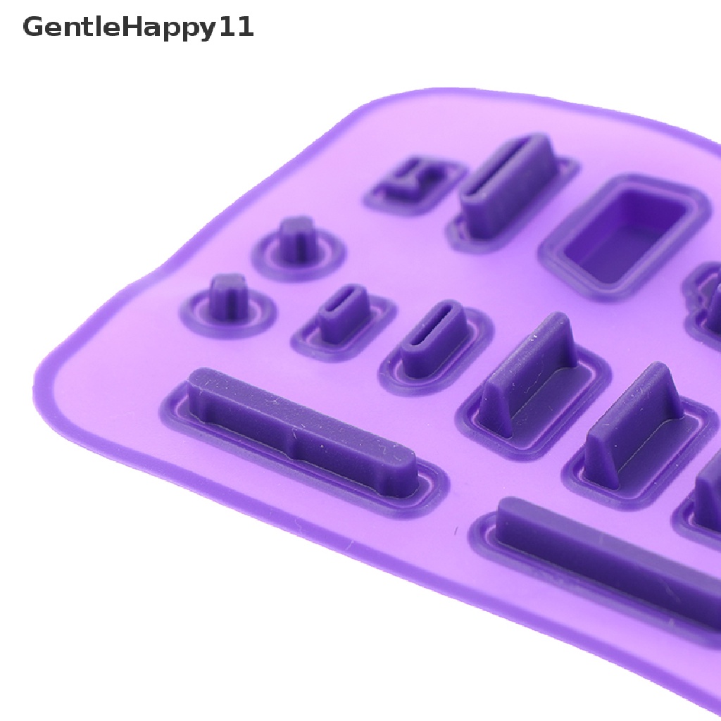 Gentlehappy 16pcs/set Penutup Colokan Debu Silikon Warna plug laptop port USB Tahan Debu HDMI id