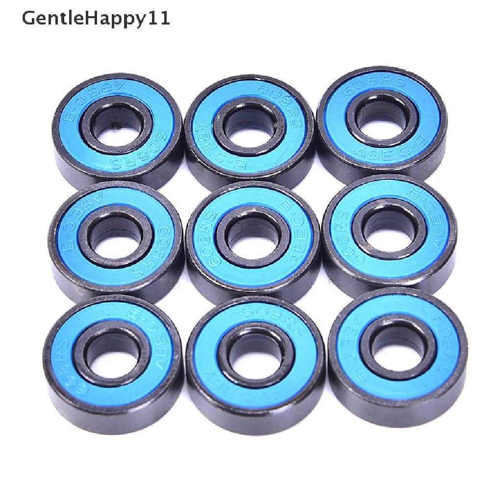 Gentlehappy 10Pcs/set 608 2RS Bearing Deep Groove Steel Sealed Ball Bearings 608RS 608-2RS id