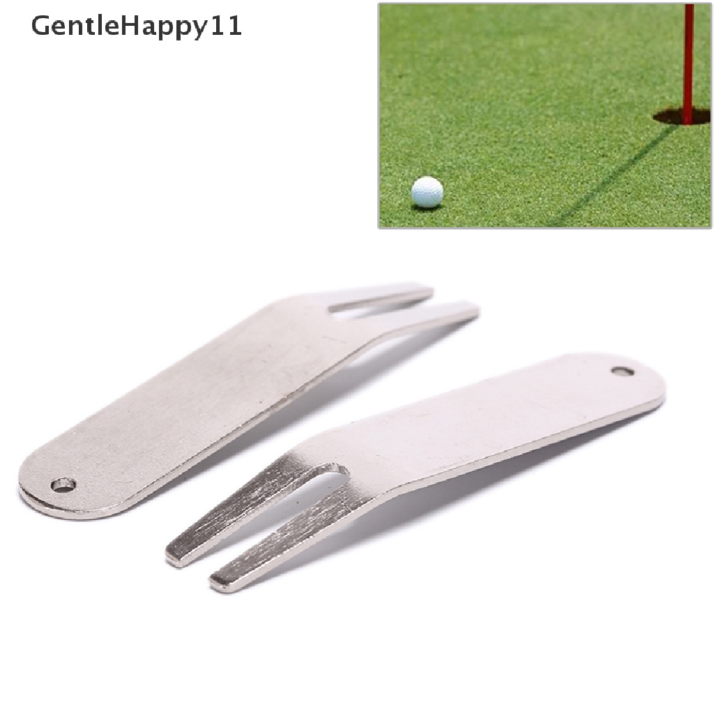 Gentlehappy pitch repair divot switchblade Alat Penanda Bola golf mark kit golfer Hijau  Id