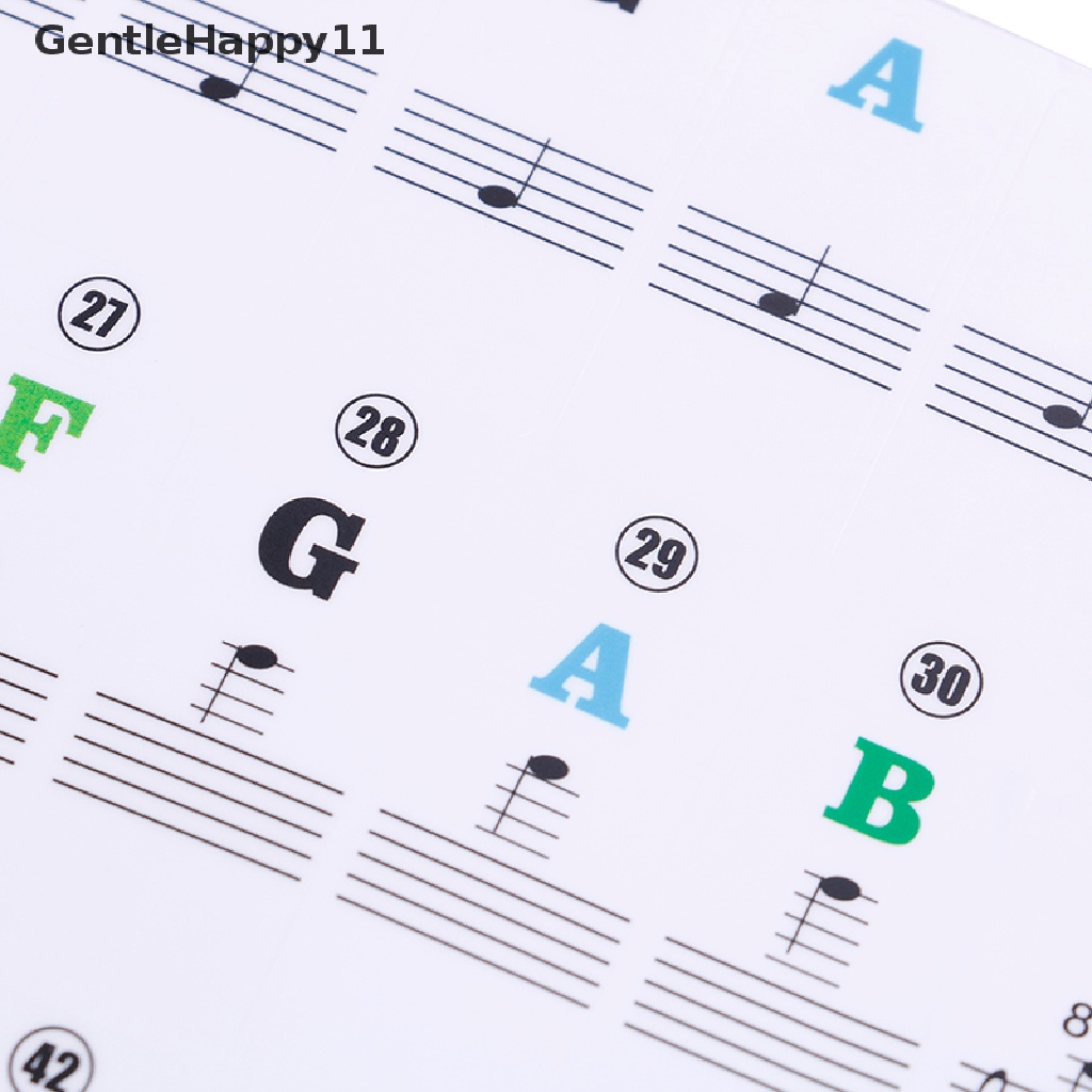 Gentlehappy 54 61 88kunci Keyboard Piano Elektronik Suara Stiker Nama Key Sticker id