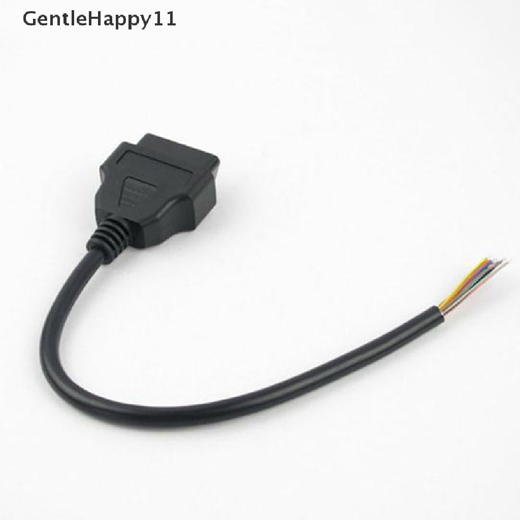 Gentlehappy OBD OBD-II 16pin Female Extension Connector Untuk Buka Pasang Kawat Kabel Diagnostik id