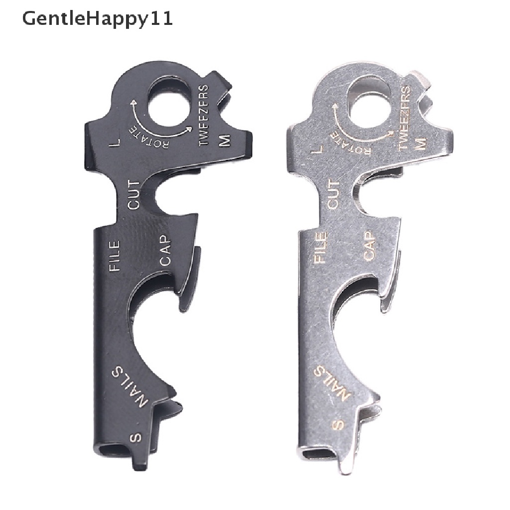 Gentlehappy 8in1 Multitools Gantungan Kunci Stainless Steel Outdoor Survival Tool Gear Gadget id