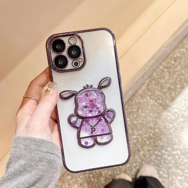 IPHONE Casing Pelindung Anjing Pacha Handphone Cocok Untuk Iphone14 13 12 11 Pro Max 14Plus All Inclusive TPU Electroplated Soft Cover