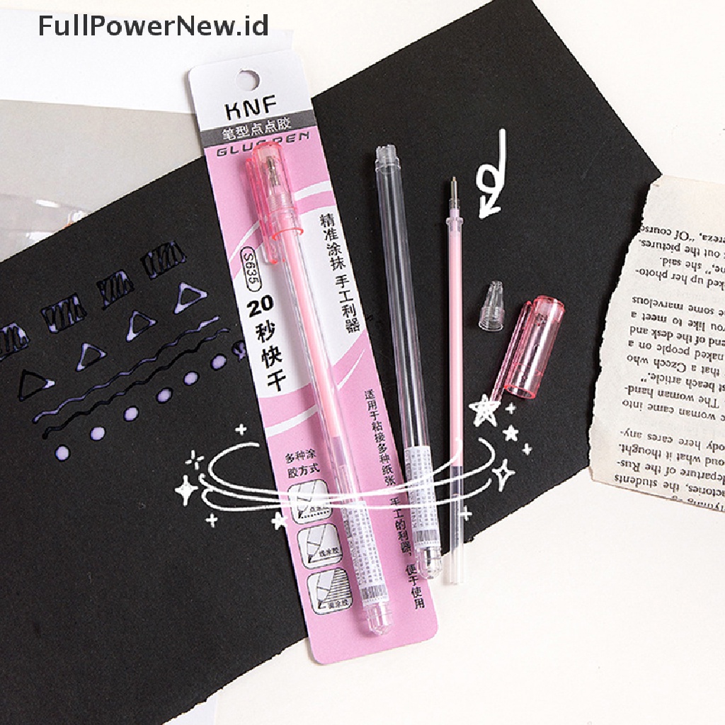Power Dots Lem Pen DIY Perekat Kerajinan Perlengkapan Kantor Kreatif Tongkat Alat Tulis ID