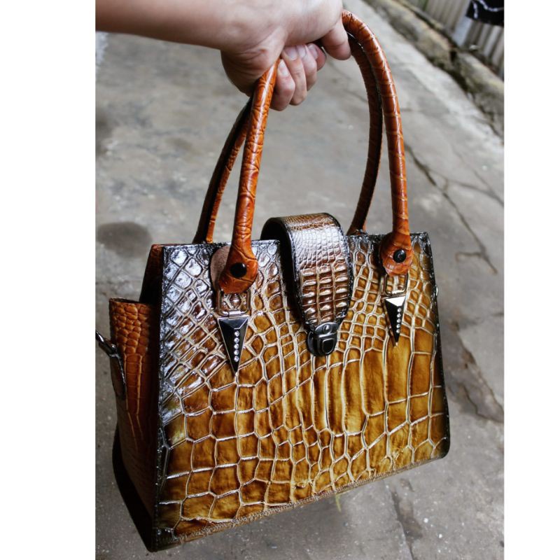 Tas wanita branded kulit croco asli