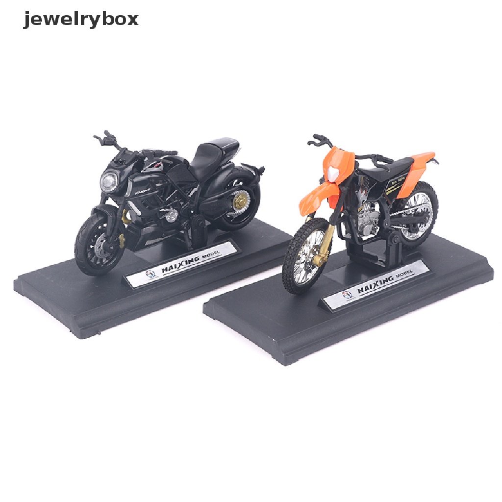 [Perhiasanbox] 1pc 1: 18monster Ducati900/KTM450 Statis Die Cast Kendaraan Model Motor Mainan Butik