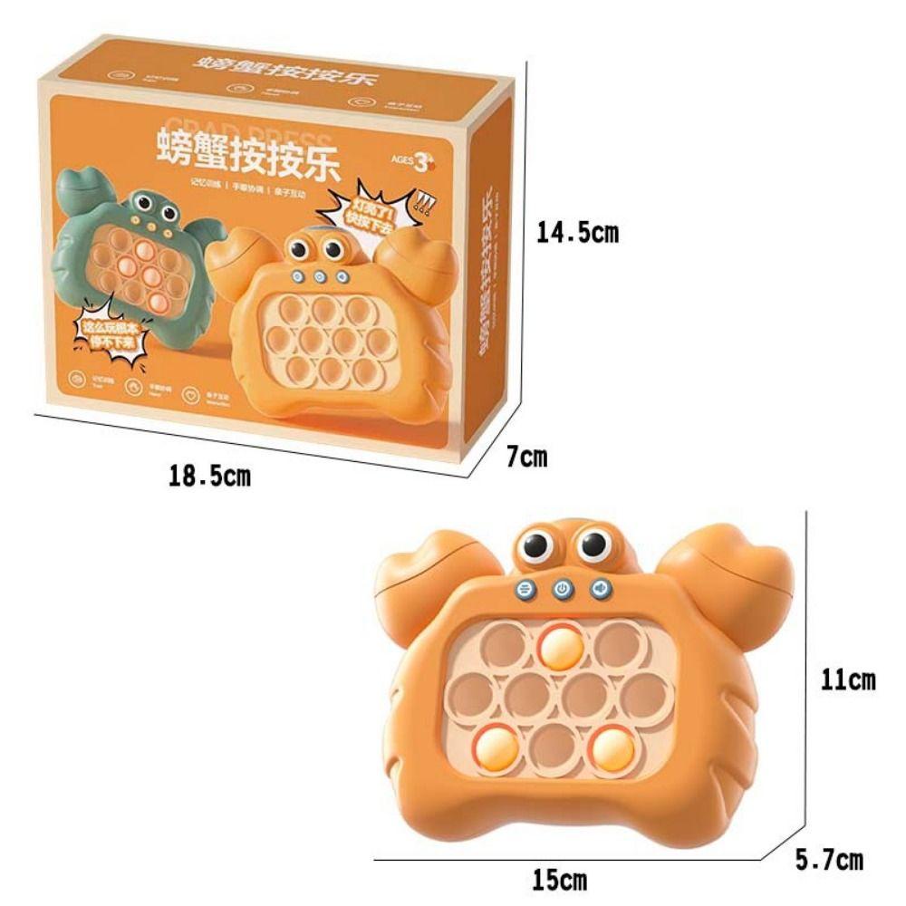 Game Gopher Kepiting LANFY|Edukasi Lucu Yang Lagi Led Game Groundhog Mainan Push Bubble Puzzle Games Kartun Kepiting Mainan Kompresi Kecepatan Push It Fidget Toys Whac-A-Mole Toys
