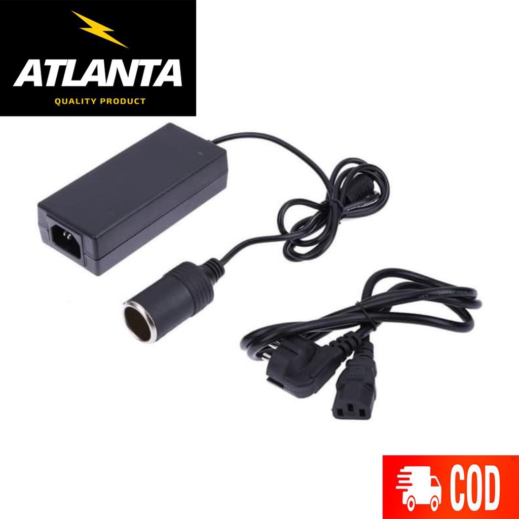 Hanaiso Kepala Adaptor Colokan Charger Mobil AC To DC 12V Power Supply Car Lighter Converter Adapter vacuum cleaner pompa angin compresor kompresor elektronik mobil ke rumah