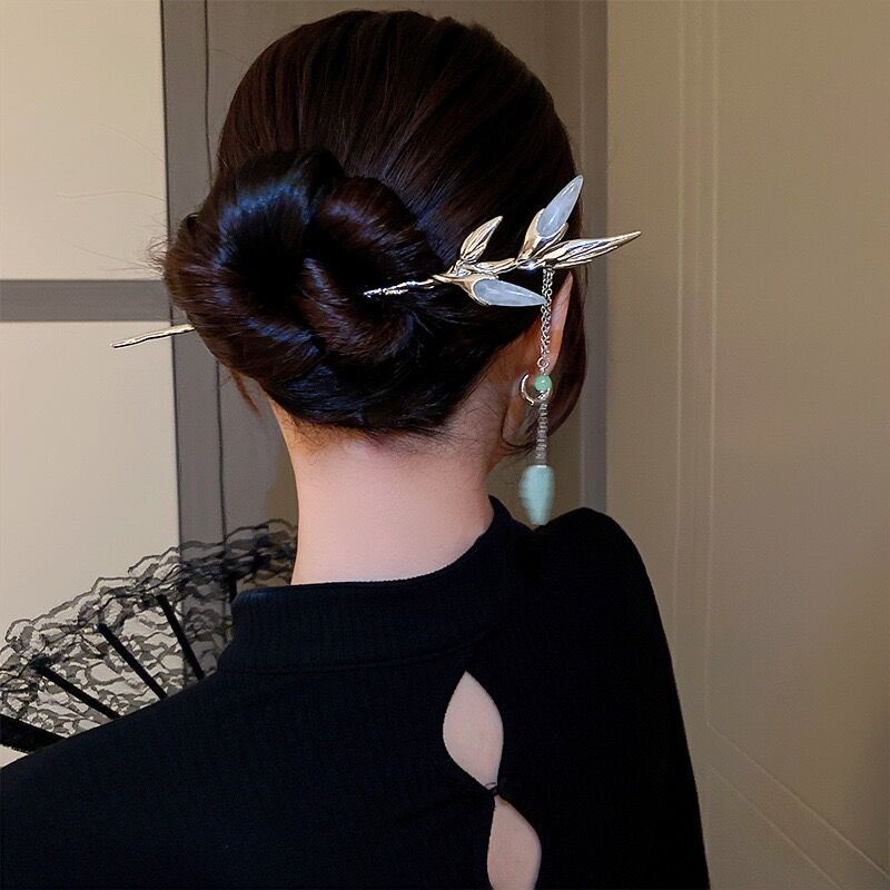 Antik Paduan Rumbai Jepit Rambut Fashion Wanita Mutiara Bunga Hair Stick Hanfu Aksesoris Rambut