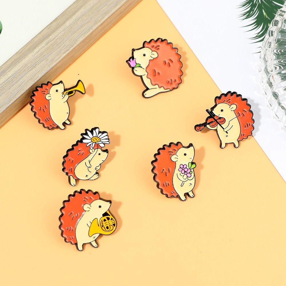 Mxbeauty Enamel Lencana Perhiasan Gadis Untuk Anak-Anak Kepribadian Paduan Tanduk Perancis Cat Kue Musisi Audience Pin