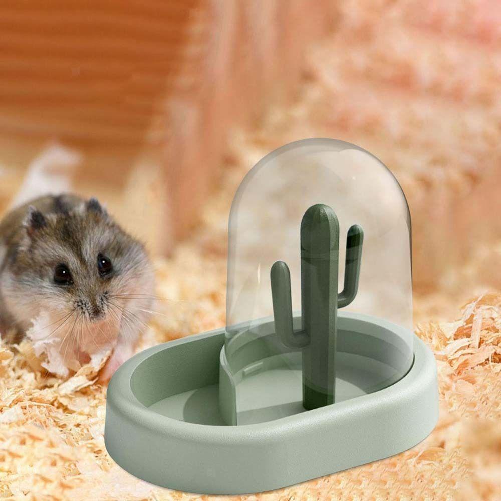 [Elegan] Hamster Makan Otomatis Transparan Mudah Dicuci Perlengkapan Hewan Peliharaan Makan Lambat Makan Minum Untuk Kelinci Tikus Kecil Rabbit Food Bowl Container