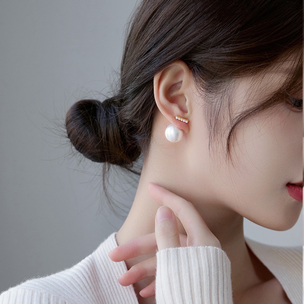 Deartiara Edisi Korea Baru Cahaya Mewah Mutiara Telinga Anting-Anting Desain Kecil Rasa Tinggi Anting-Anting Temperamen Anting Fashion