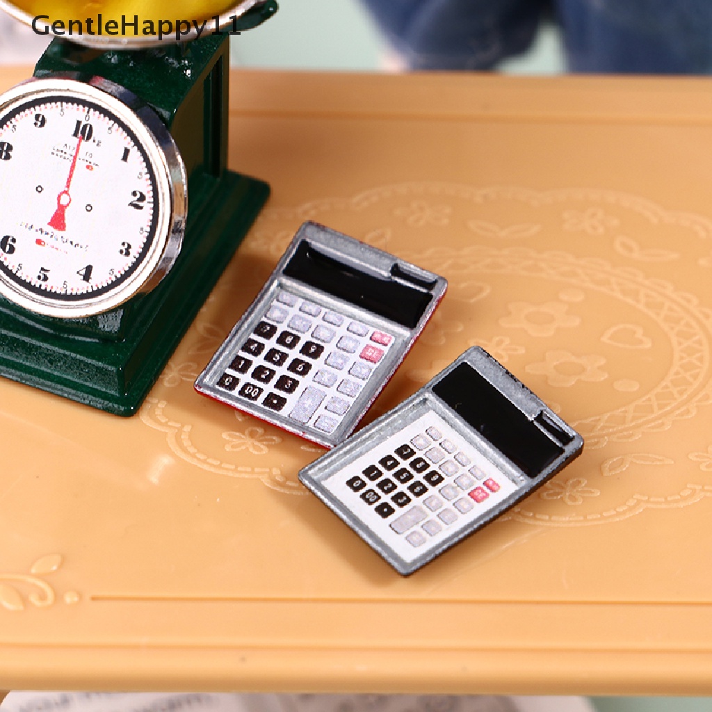 Gentlehappy1:12 Rumah Boneka Miniatur Kalkulator Elektronik Model Perlengkapan Sekolah Decor Mainan id