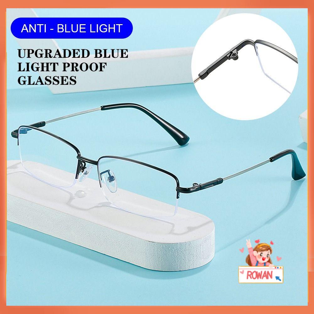 R-flower Myopia Glasses Flexible Portable Frame Ultra Light Metal Blue Light Blocking