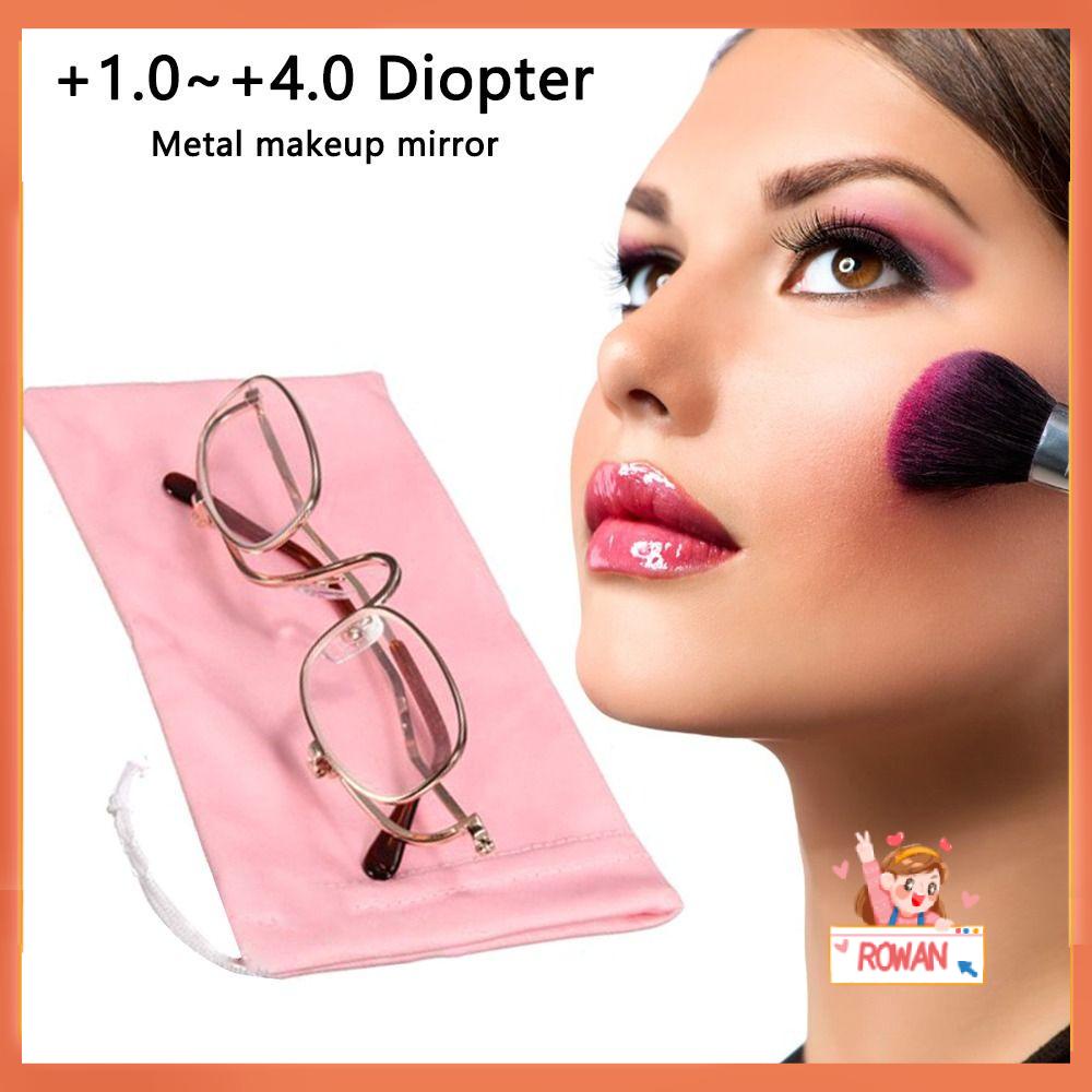 R-flower+1.0~+ 4.0 Diopter Berputar Kacamata Baca Makeup Woman Vision Care Eyewear Magnifying Glasses