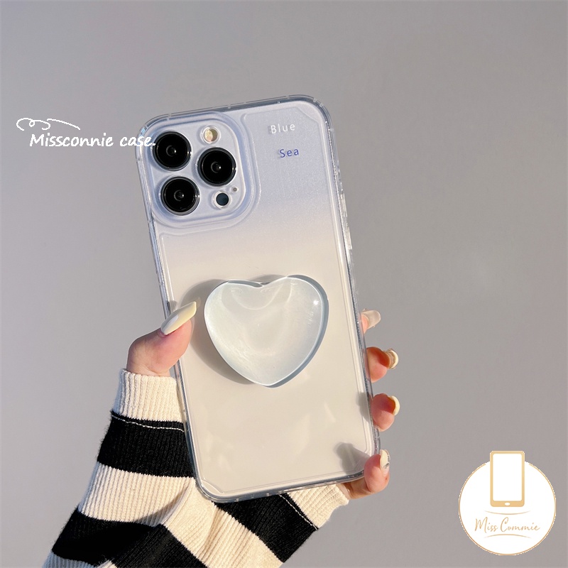 Case Warna Gradasi Infinix Smart5 4 6 Plus Hot11 10 9 12 Play Hot10 9 8 10s 20s 11s 20 12i 10t 10s NFC Note 12 10 Pro 12 G96 12 2023 Love Heart Ring Stand Holder Sarung Soft Cover