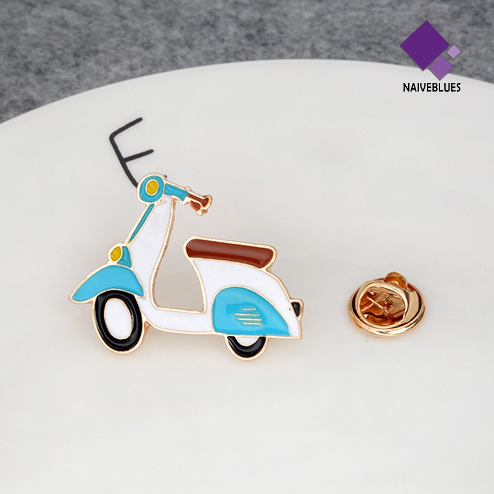 &lt; Naiveblues &gt; Kartun Motor Enamel Bros Pin Unisex Denim Ransel Lencana Perhiasan
