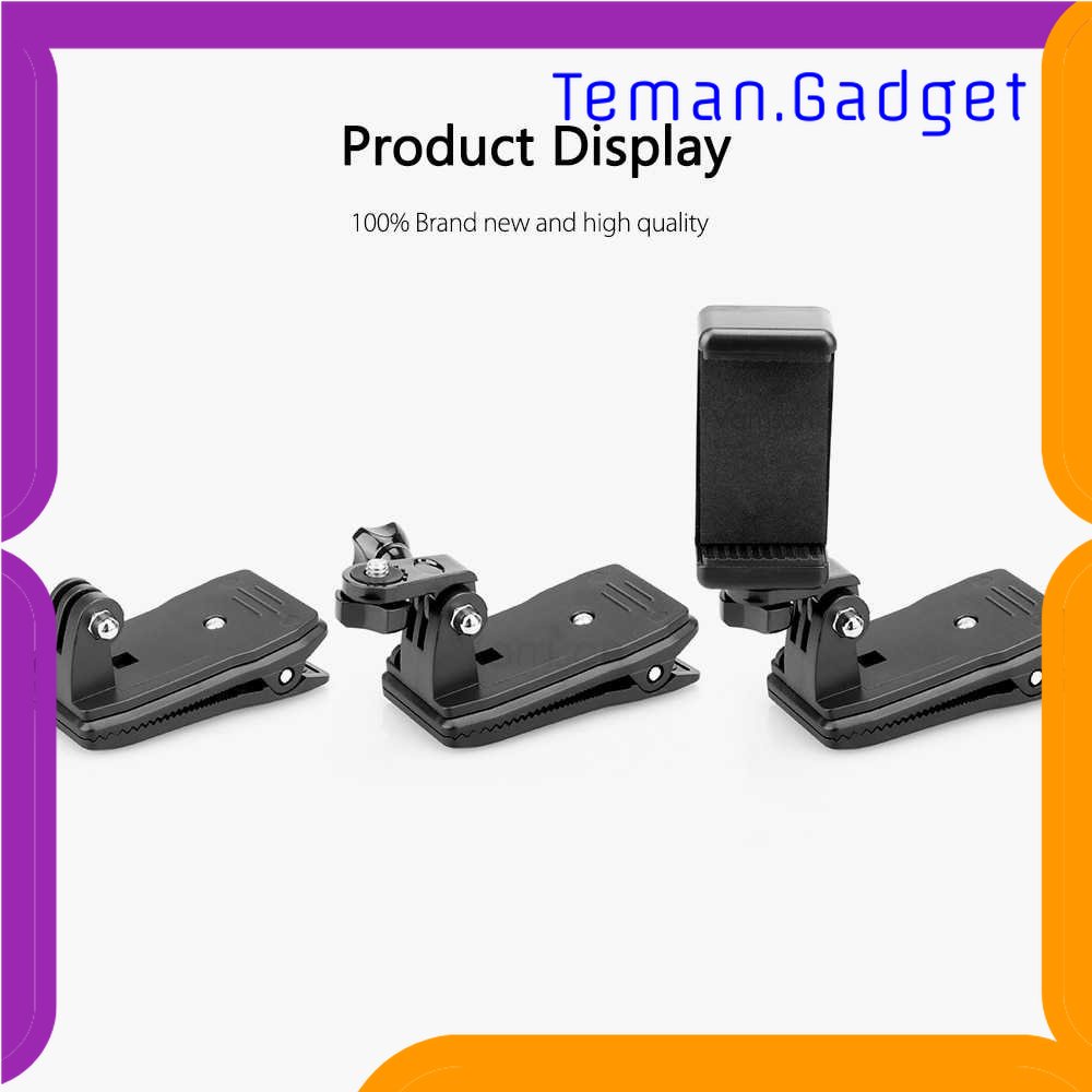 TG - KMP Vamson Clip Clamp Mount 360 Rotary + Smartphone Holder for GoPro - VP512
