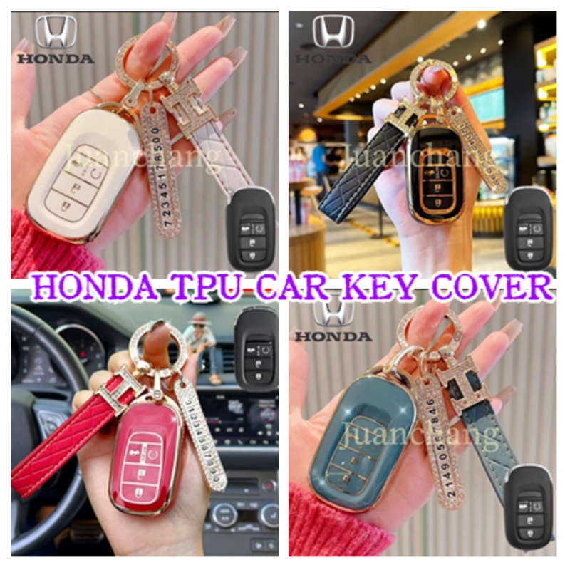 Cover Kunci Mobil TPU Dengan Gantungan Kunci Untuk Honda 4kancing Civic FC 2022 CRV ACCORD Hrv Jazz City ACCORD ODYSSEY SPIRIOR