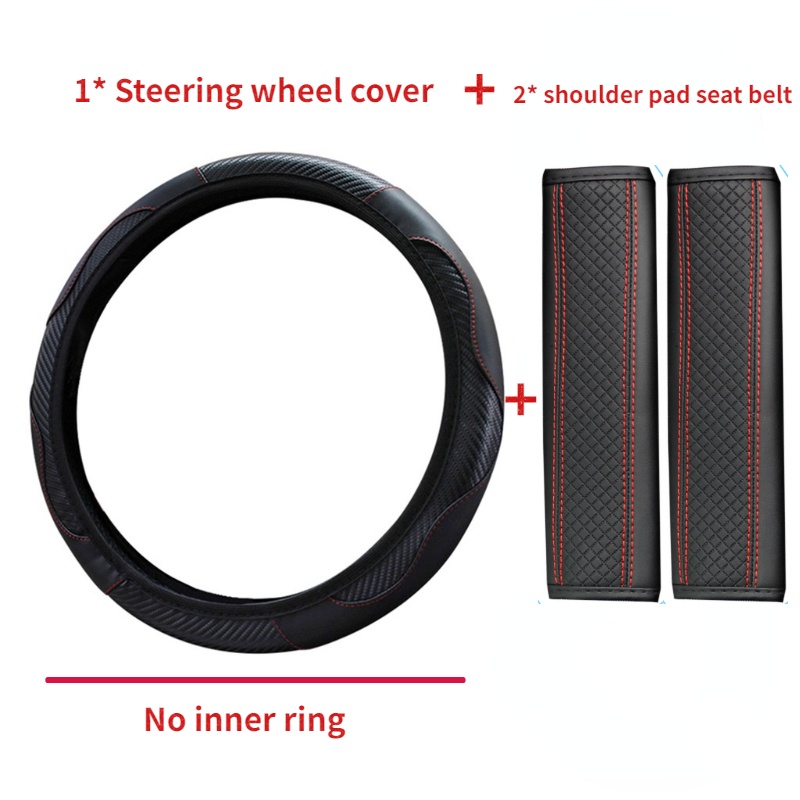 38 cm Universal Anti-Slip Kulit Imitasi Mobil Auto Steering Wheel Cover Pelindung Penutup Setir Mobil Pemegang Bahu