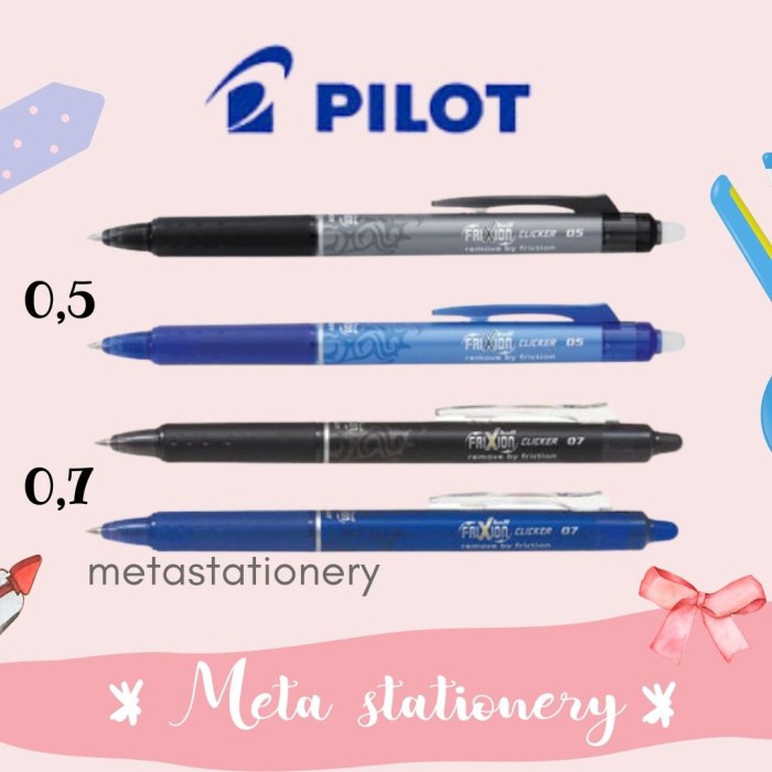 

Pulpen Pilot Frixion FR-05 ( Pulpen bisa dihapus) - 0.5mm - Biru