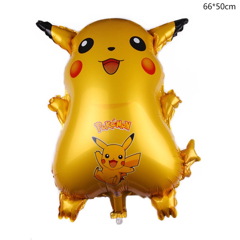 Anime TAKARA TOMY Pokemon Balon Film Aluminium Pikachu Charmander Bulbasaur Squirtle Action Figure Festival Party Mainan Untuk Bayi