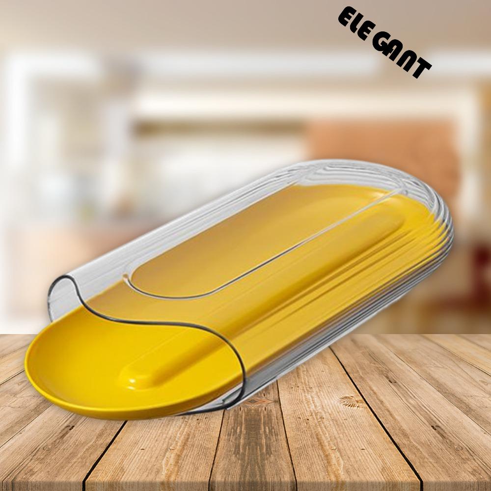 [Elegan] Rak Pajangan Telur Transparan 1Pcs Anti slip Kotak Penyimpanan Aksesoris Dapur Tray Telur Praktis