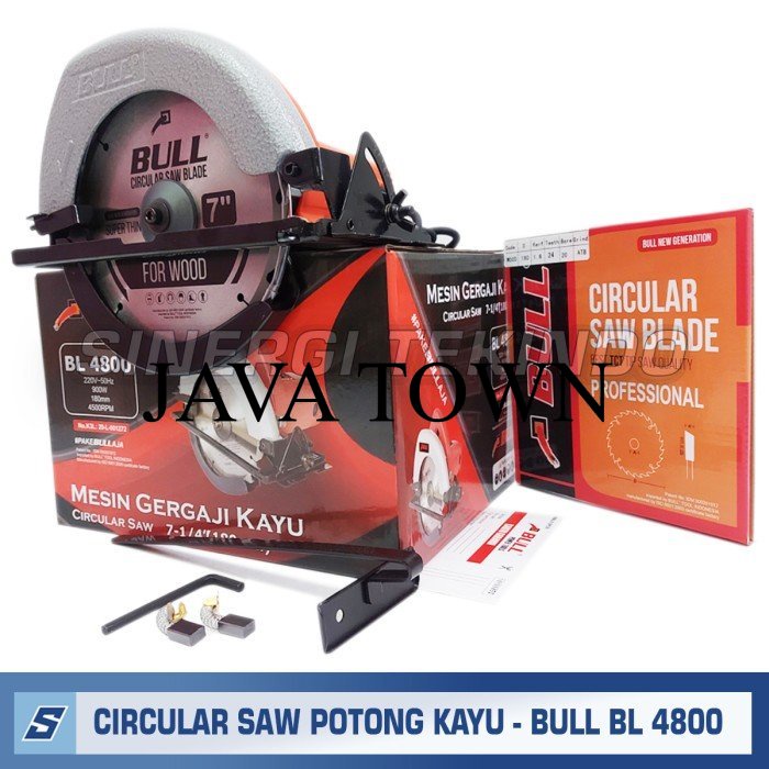 Sale Mesin Gergaji Potong Kayu - BULL BL4800 Circular Saw Sirkel BL 4800 CRG216