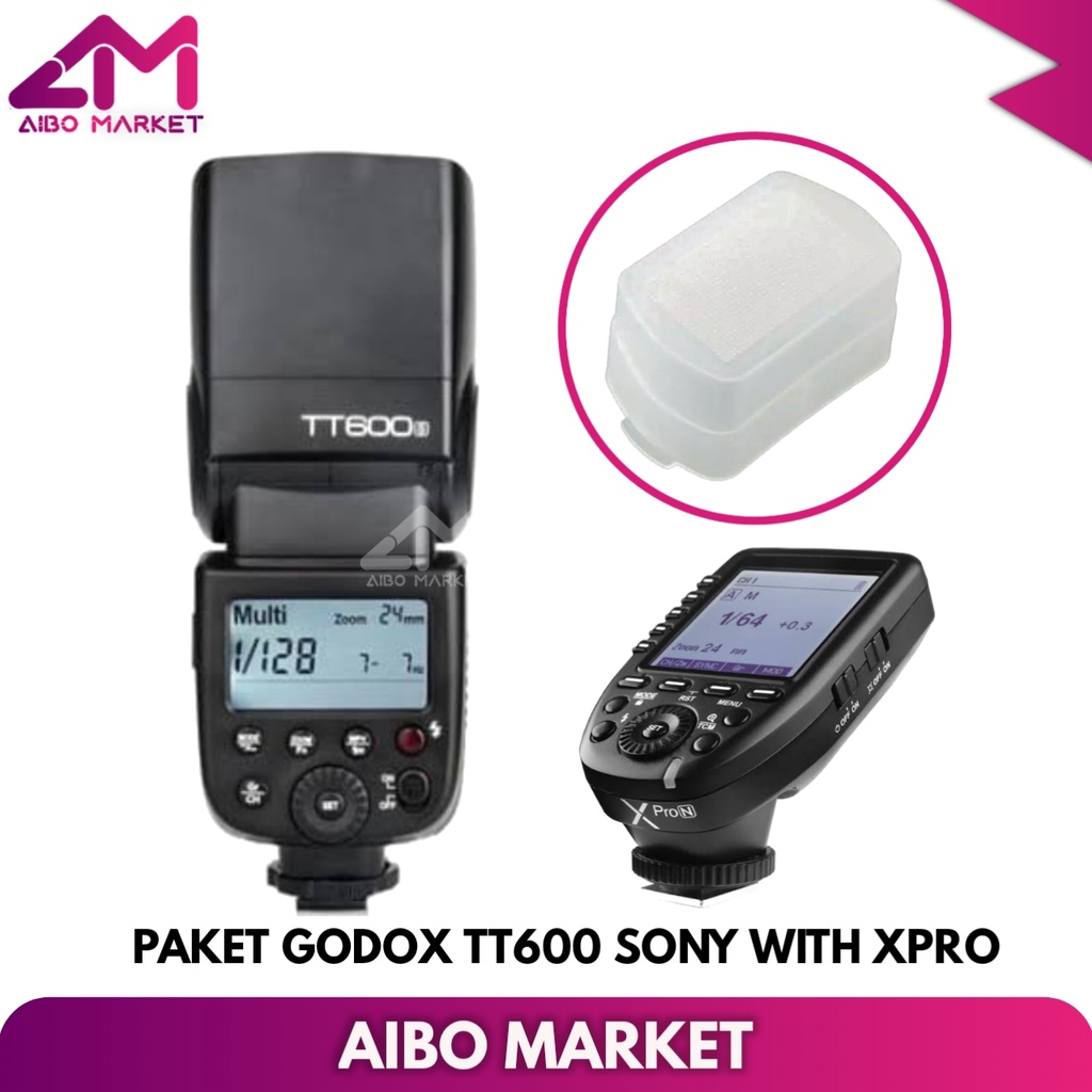 Paket Speedlite Flash Godox TT600 Sony + Trigger Godox Xpro Sony