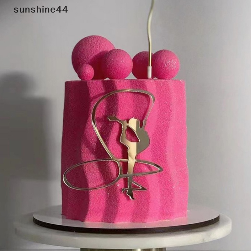 Sunshine Abstrak Garis Sederhana Acrylic Cake Topper Aksesoris Dekorasi Pernikahan Pesta ID