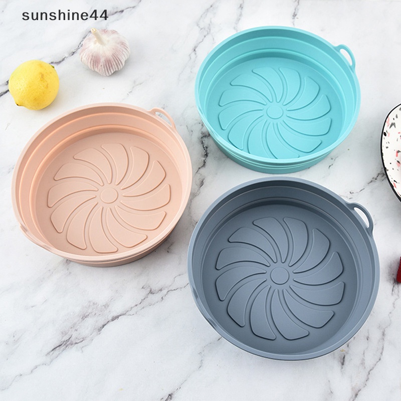 Sunshine Menebal Panci Silikon Anti Lengket Mat Cetakan Kue Keranjang Baking Pan Air Fryer Liner ID