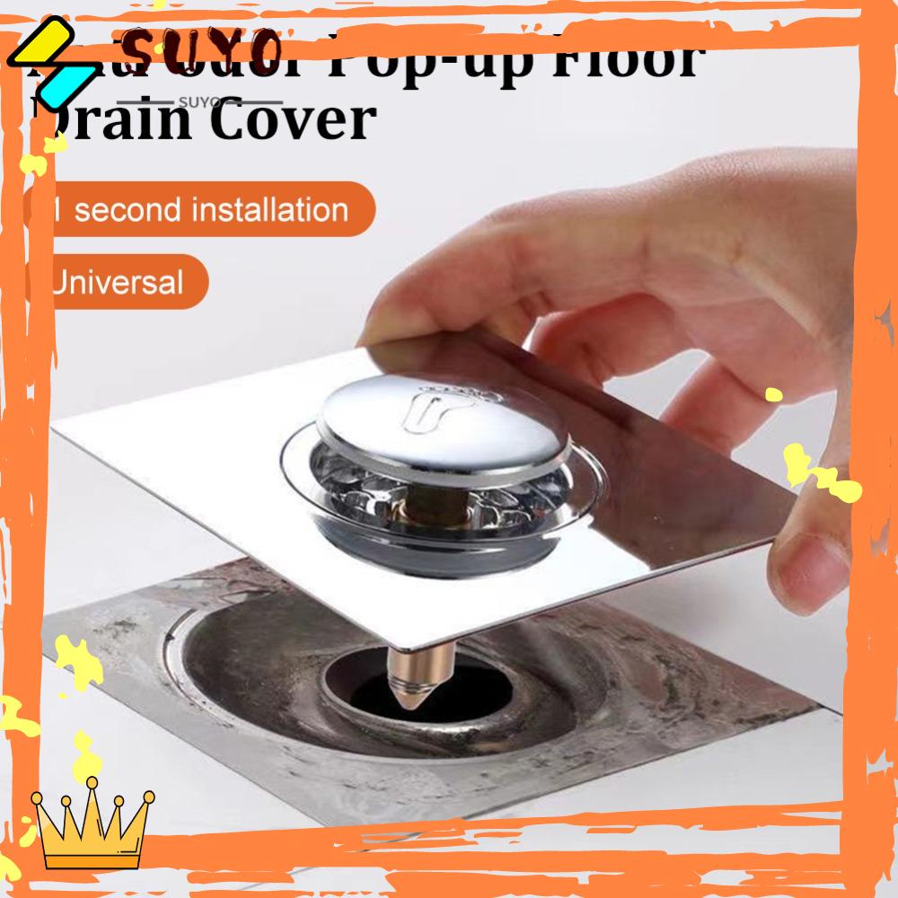 Suyo Floor Drain Pedal Kaki Berguna Shower Room Strainer Sealing Cover Saluran Air Shower