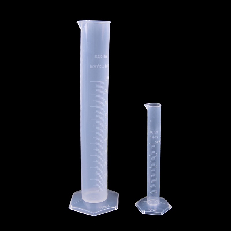 [lsingers1] 10/25 /50 /100/250ML Silinder Ukur Plastik Test Laboratorium Graduated Tube Butik