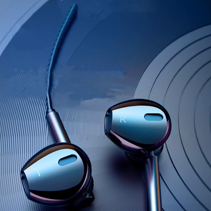 3.5mm Peredam Kebisingan Earphone Asli Kabel Dengan Mikrofon Stereo Bass In-Ear Earpiece Headset