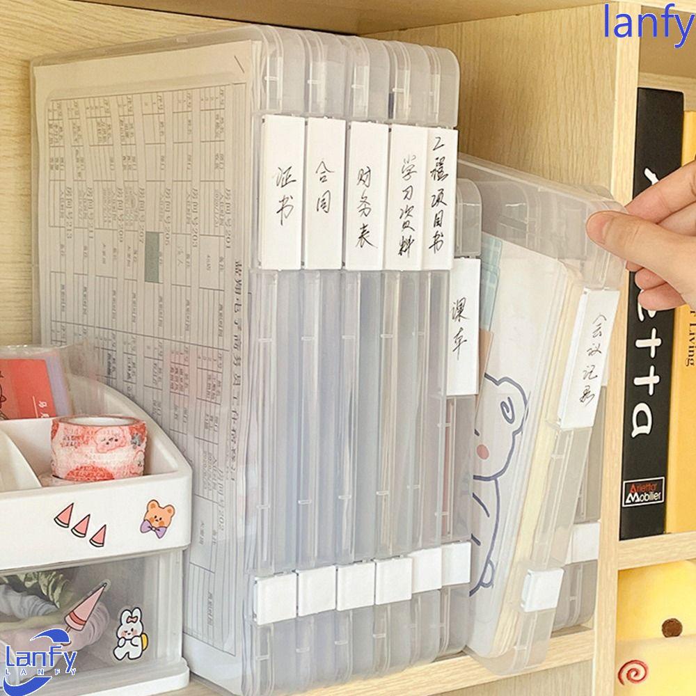 Lanfy File Organizer Box Kwitansi Multifungsi Perlengkapan Kantor Proyek Akad Kertas Organizer Desktop Storage Box