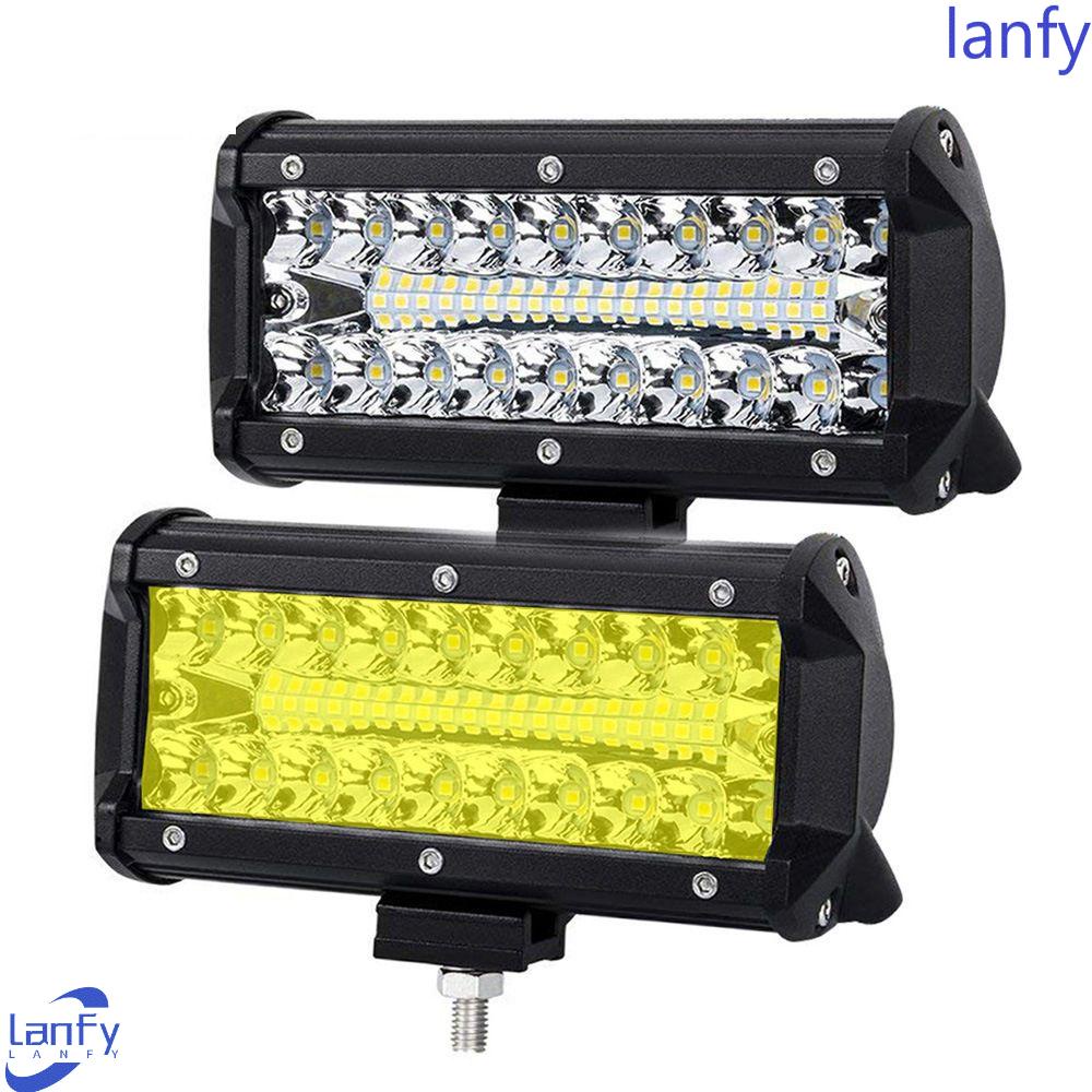 Lanfy Lampu Sorot Terang Tinggi Suku Cadang Mobil 7inch Aksesoris Mobil-styling Offroad Mobil Bekerja Fog Light LED Light Bar