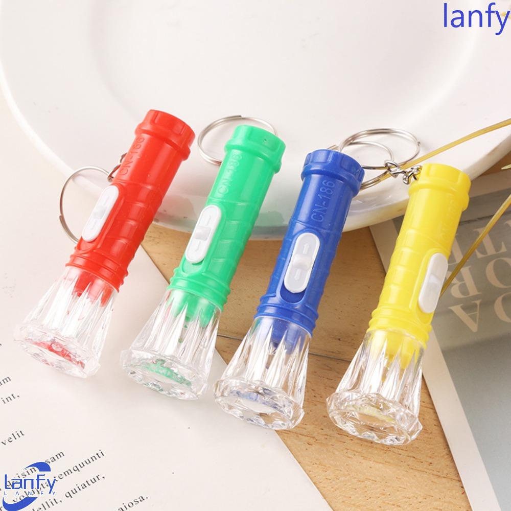 Lanfy Senter Mini Gantungan Kunci Nikmat Pesta Plastik Interaktif Hadiah Natal Kekinian Ulang Tahun Pesta Anak Hadiah Mainan Lampu LED