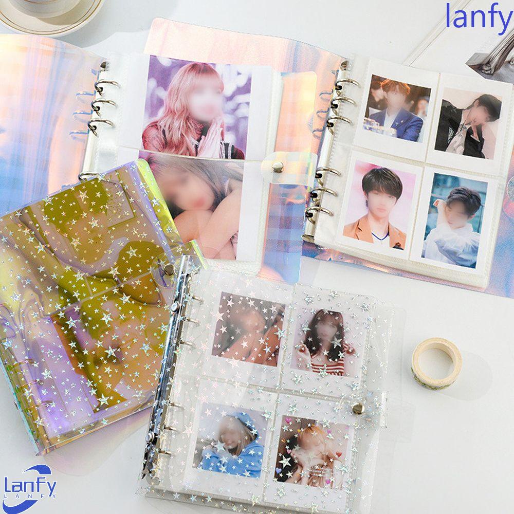 Lanfy Album Foto Kpop Album Foto Bling Cover Jelly Color Album Card Stock Collect Book Card Holder Binders Albums