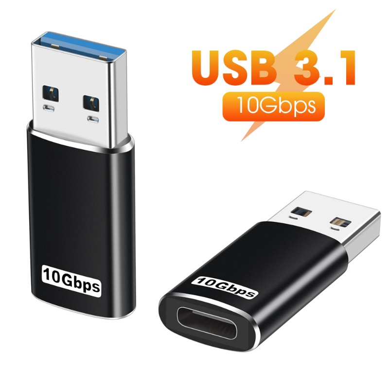 Adaptor Cas Tipe-C Ke USB3.1/Adaptor Transmisi Kecepatan Tinggi Bahan Alloy Mini Dua Sisi Untuk Laptop Tablet Ponsel