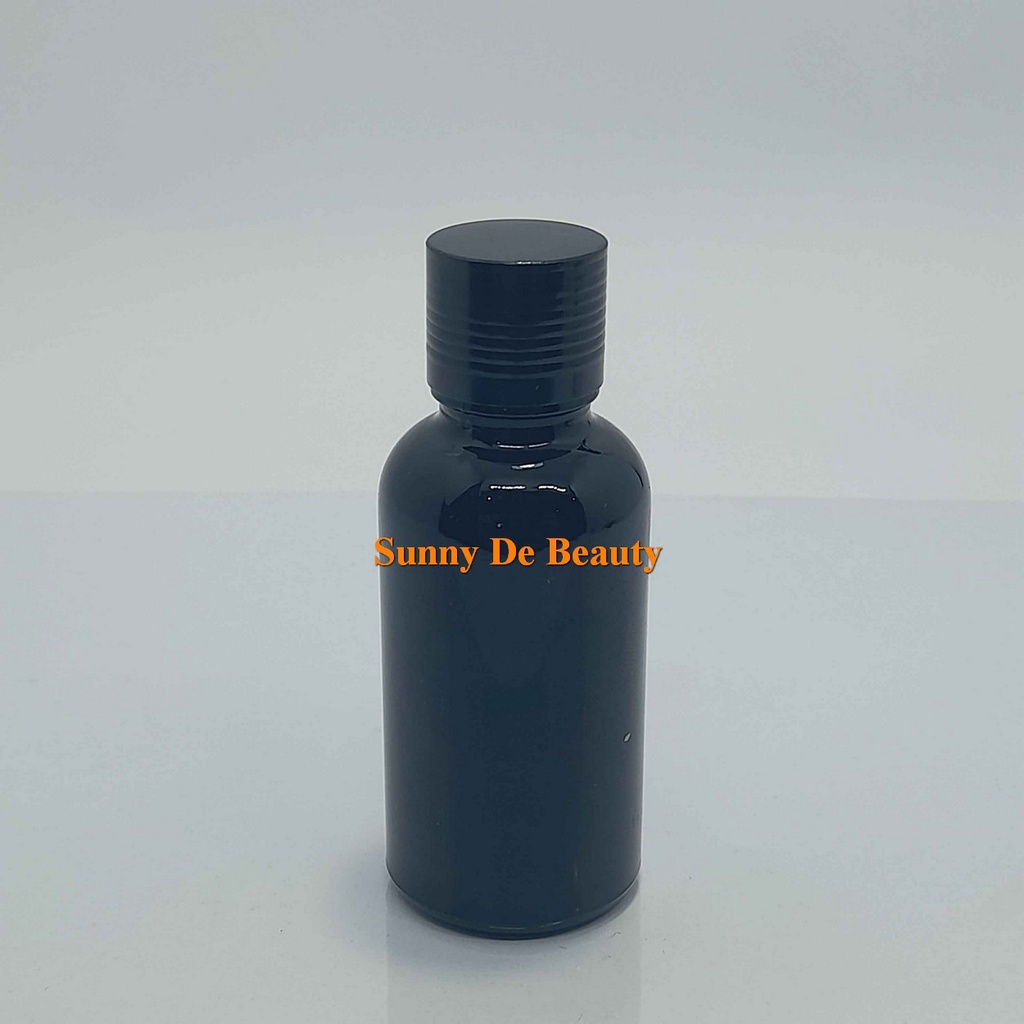 Botol Kaca 30 ml Hitam Original Br Tutup Drop Hitam Alumunium / Botol Essential oil / Botol Drop / Botol Parfum / Botol 30 ml