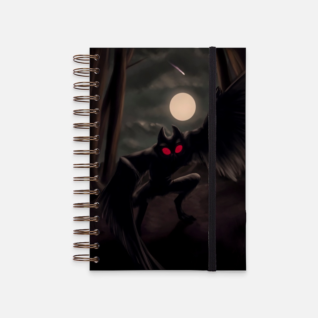 

Hard Cover Notebook Mothman art