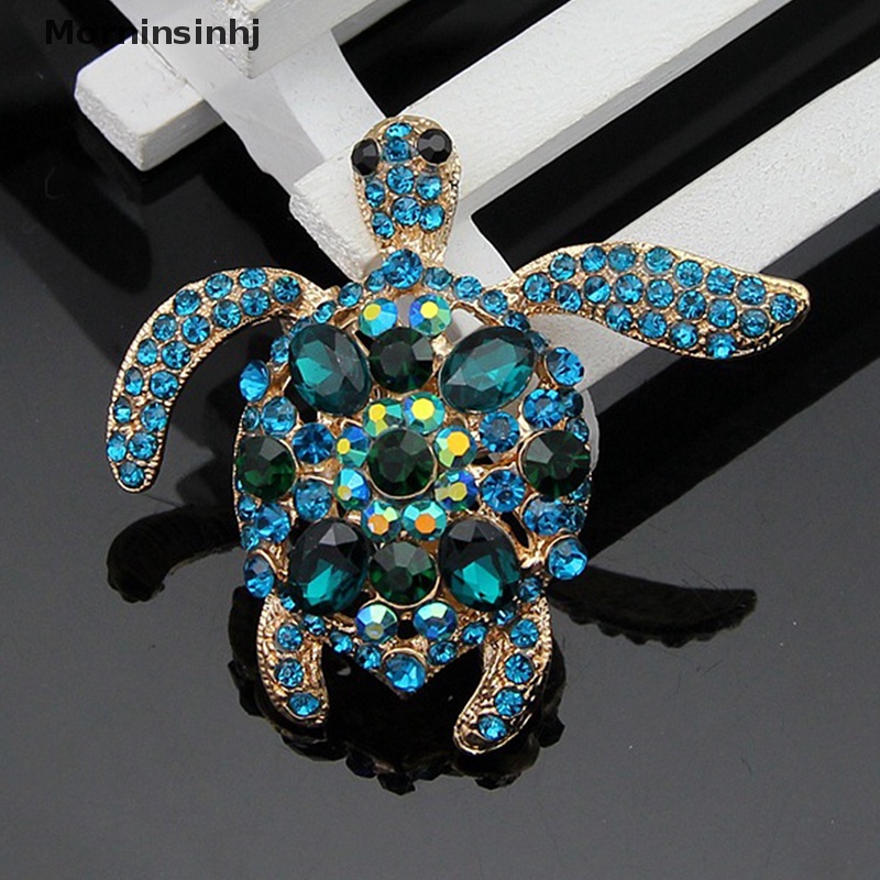 Mornin Hijau Berlian Imitasi Sea Turtle Animal Bros Pin Untuk Wanita Perhiasan Hadiah Lady Hadiah Elegan Payudara Pin Fashion Perhiasan id