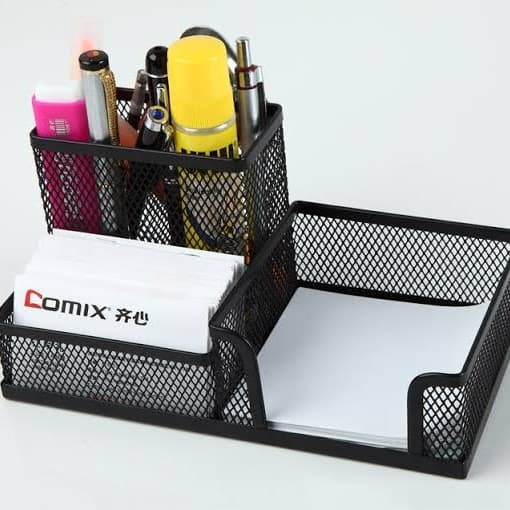 

✨BESTSELLER✨ - Memo Holder Panjang 3 Sekat Desk Set Organizer Tempat Pensil Meja Pen- 1.2.23